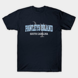 Pawleys Island South Carolina Palmetto Coastal Blue T-Shirt